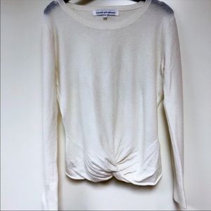 Cupcakes & Cashmere Knot Front Light Sweater